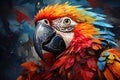 Vibrant Parrot AI Print Abstract Art