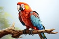 Vibrant Parrot AI Print Pastel Background