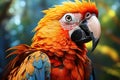 Vibrant Parrot AI Print Realism