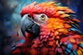 Vibrant Parrot AI Print Realism