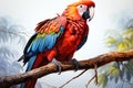 Vibrant Parrot AI Print Realism