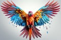 Vibrant Parrot AI Print Neon color