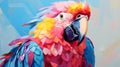 Vibrant Parrot Painting: Graphic Design-inspired Illustration In 8k Resolution