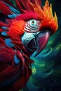 Neon Avian Delight: A Mesmerizing and Abstract 4K Art Showcasing a Vibrant Parrot - AI generated