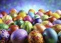 Vibrant Pastel Easter Eggs Isolated Clipping Path Ready Design Elements for Spring Celebrations and Egg Hunts Perfect Royalty Free Stock Photo