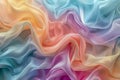 Vibrant Pastel Satin Silk Fabric Waves Texture Background for Elegant Fashion Design