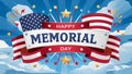 A vibrant and patriotic banner celebrating Memorial Day Royalty Free Stock Photo