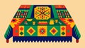 Vibrant patterns and symbols decorate the tablecloth paying homage to the rich cultural heritage of Juneteenth.. Vector