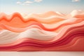 Vibrant Peach Fuzz 3D Abstract Art Background with Soft Pastel Tones for Creative Projects