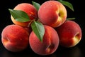 Vibrant Peach Slices. Fresh and Appealing Composition, Perfect for Snacking and Food Photography