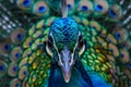 Vibrant Peacock Portrait Royalty Free Stock Photo