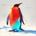 Vibrant Penguin Art