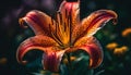 Vibrant petals adorn tropical hibiscus branch underwater generated by AI