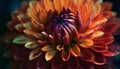 Vibrant petals of a dahlia, a gift of nature beauty generated by AI