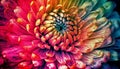 Vibrant petals of multi colored dahlias in a formal garden generated by AI