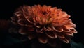 Vibrant petals of a wet dahlia, a gift of nature beauty generated by AI