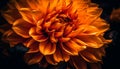 Vibrant petals of yellow and orange, a gift of nature beauty generated by AI