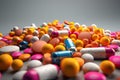 Vibrant Pharmaceutical Drugs in 3D Render.