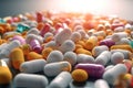 Vibrant Pharmaceutical Drugs in 3D Render.