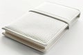 Vibrant Picture of High Quality White Leather Notepad Isolated on White Background Royalty Free Stock Photo