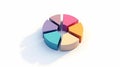 Vibrant pie chart segments create dynamic business analysis, data visualization, and strategy planning Royalty Free Stock Photo