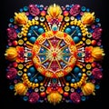 Vibrant Pill Mandala: A Mesmerizing Design Symbolizing the Balance between Body and Mind