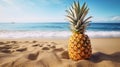 Vibrant Pineapple On Sandy Beach Unreal Engine Rendered Manapunk Installation