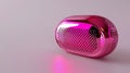 Vibrant Pink Bluetooth Speaker on White Background. Generative ai Royalty Free Stock Photo