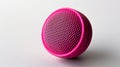 Vibrant Pink Bluetooth Speaker on White Background. Generative ai Royalty Free Stock Photo