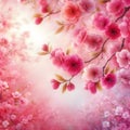 A vibrant pink floral background, creating a symphony of colors and fragrances.