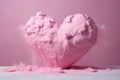 Vibrant Pink heart foam. Generate Ai Royalty Free Stock Photo