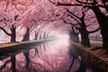 Vibrant Pink magical forest. Generate Ai Royalty Free Stock Photo