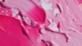 The vibrant pink paint texture creating an abstract artistic background. AI generated image Royalty Free Stock Photo