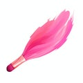 A vibrant pink paintbrush creates a colorful splash on a bright background during art creation