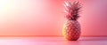 Vibrant Pink Pineapple On Pink Background Royalty Free Stock Photo