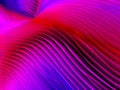 Vibrant pink and red 3D waves dynamic abstract background. Royalty Free Stock Photo