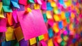 Vibrant Pink Sticky Note Background A Sharp HighQuality Image Perfect for Design Projects Presentations and More Royalty Free Stock Photo