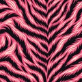 Vibrant Pink Tiger Stripe Pattern Seamless. Royalty Free Stock Photo