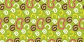 Green Background With Pink, Yellow, and Purple Swirls