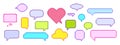Vibrant Pixel Speech Bubble Set Featuring An Array Of Colorful, Retro-inspired Think Or Speak Clouds Vector Illustration