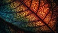 Vibrant plant cell symmetry reflects natural fractal pattern in autumn generated by AI Royalty Free Stock Photo