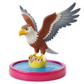 Cartoon Eagle Hatching in a Pool Royalty Free Stock Photo