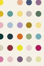 Abstract colorful circles pattern on off-white background art design Royalty Free Stock Photo