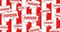 Popcorn Pattern Red White Stripes \