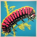 Vibrant Caterpillar Art Print By Stanley Pinker - Bold And Detailed Wildlife Painting