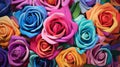 Vibrant Pop Surrealism: A Colorful Bed Of Sculpted Roses