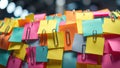 Vibrant Postit Notes and Paperclips An AIGenerated Image for Productivity Creativity and Inspiration Royalty Free Stock Photo