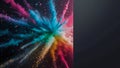 Vibrant Powder Explosion in Multicolored Abstract Display Royalty Free Stock Photo