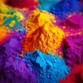 Vibrant Powdered Pigments in a Colorful Abstract Landscape