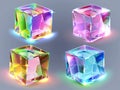 Vibrant Prism Cubes with Reflective Light Royalty Free Stock Photo